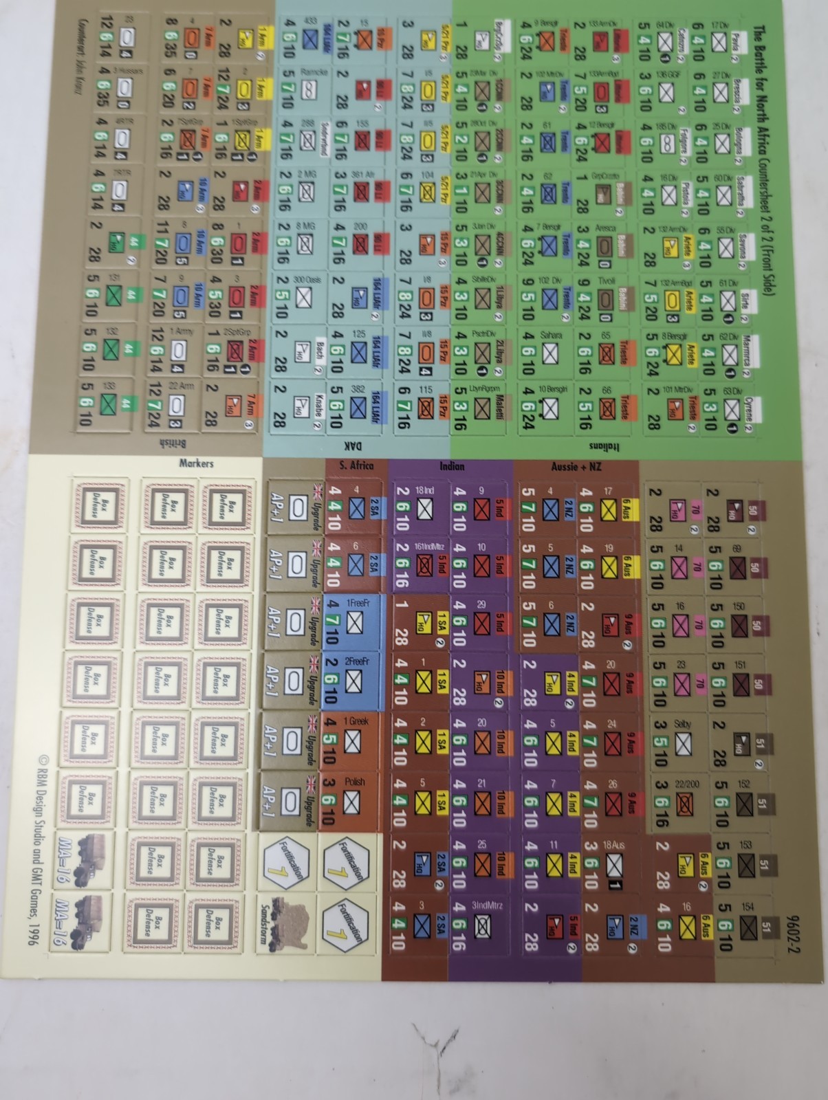 THE BATTLE FOR NORTH AFRICA War In The Desert 1940-42 #9603- GMT – NOS Unpunched