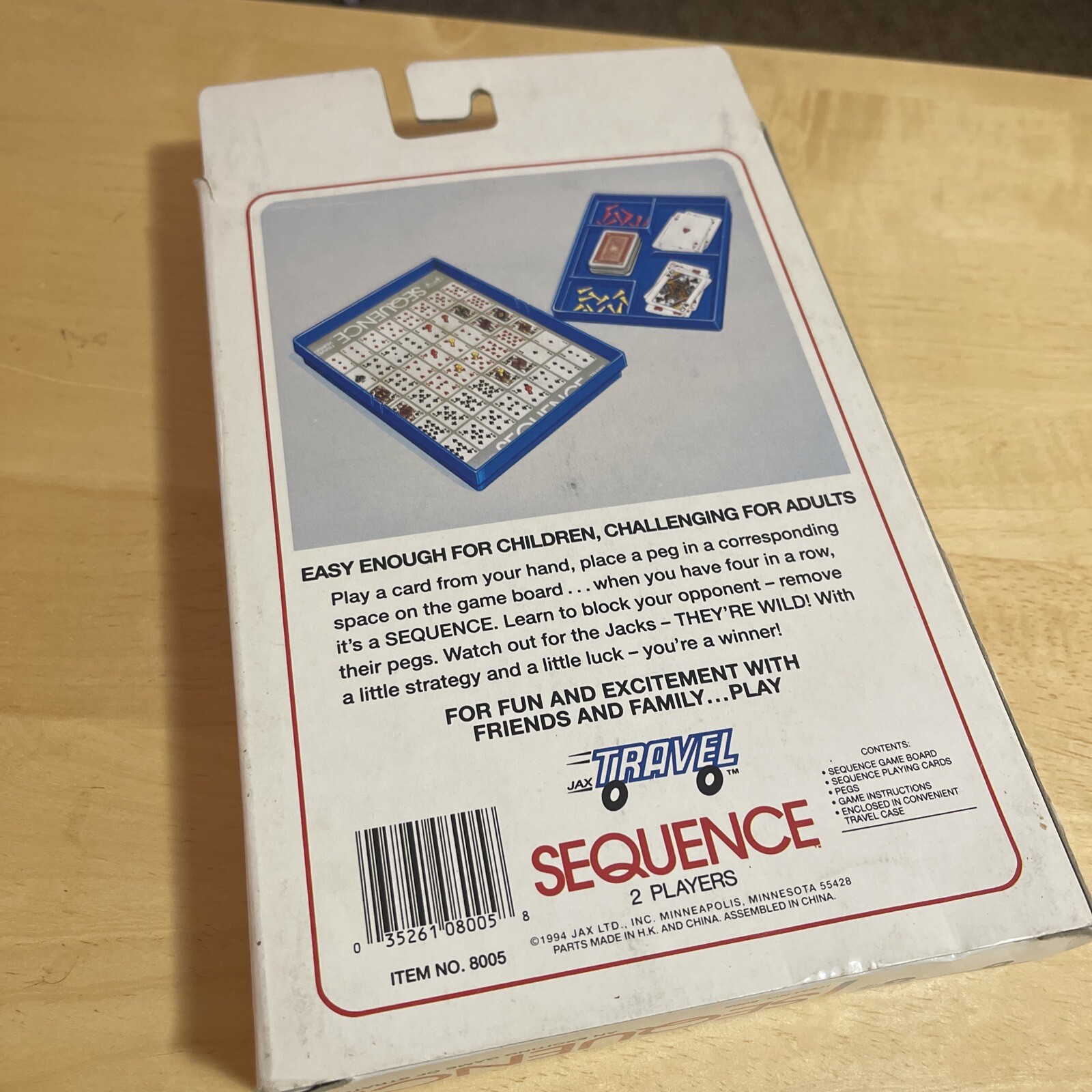 SEQUENCE Board Game, Strategy Game, Travel Board Game, Makes a Great Gift