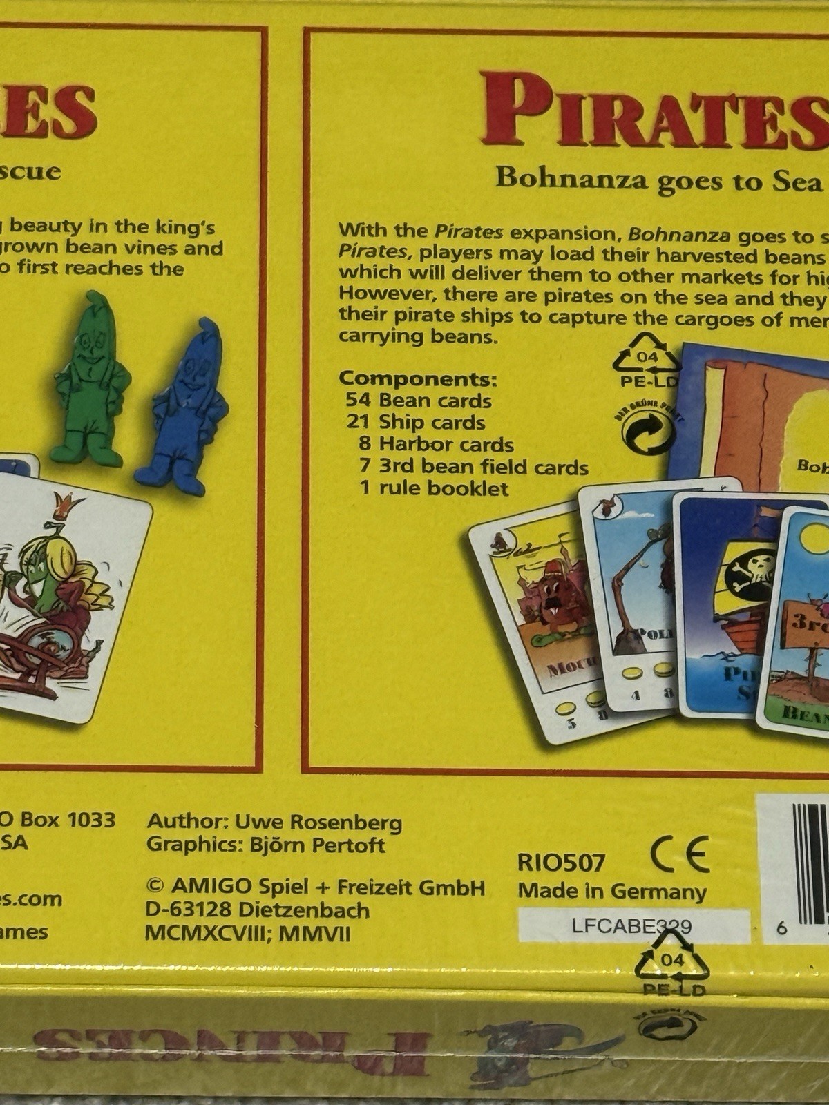 Bohnanza Expansion Princes & Pirates For Bohnanza & Bohnanza Ladies Rio Grande
