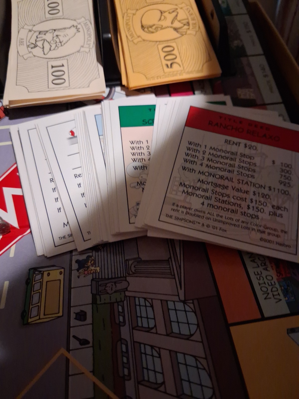 The Simpsons Monopoly 2001 Welcome To Springfield Board Game 100% Complete