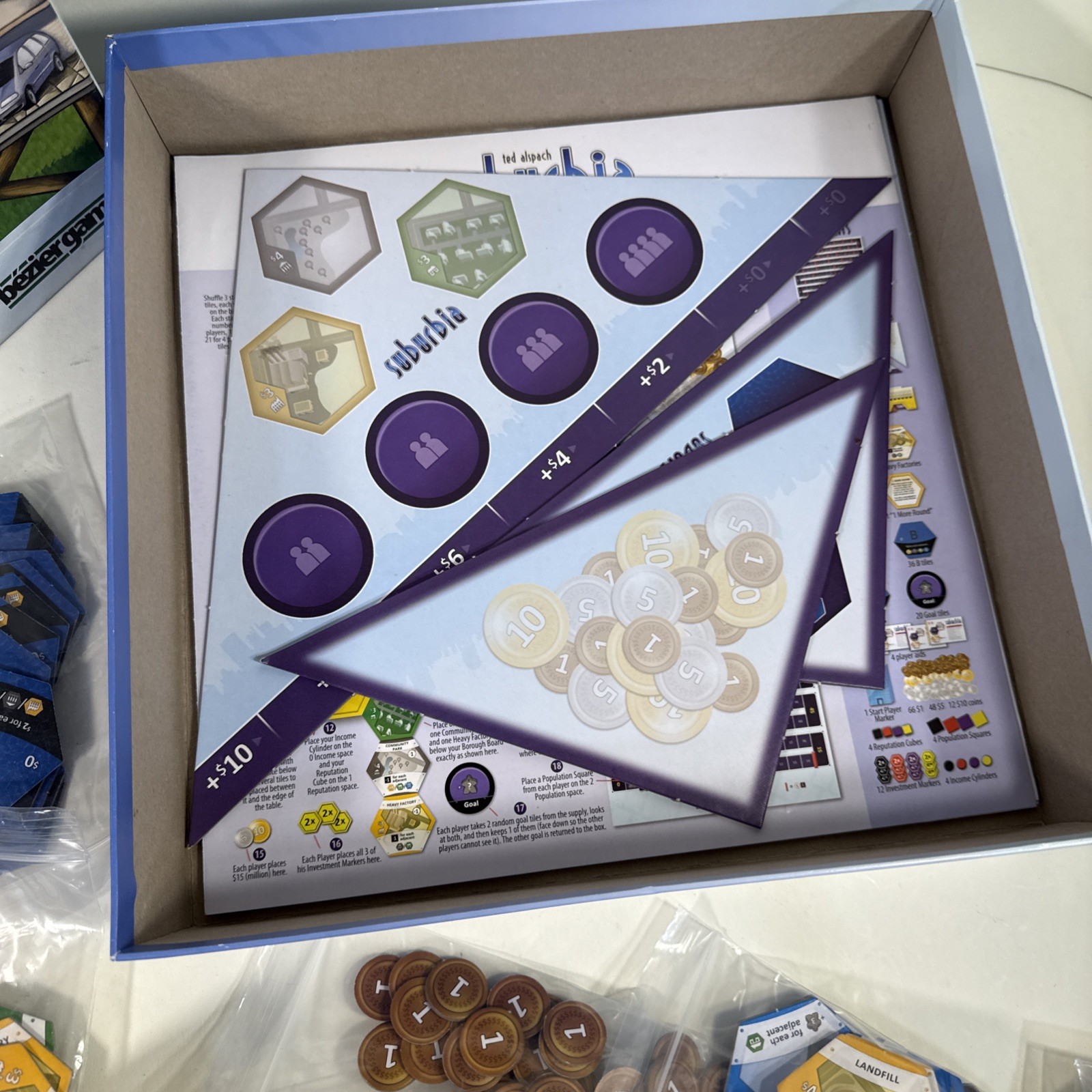 SUBURBIA Board Game – Bezier Games (Used, COMPLETE)