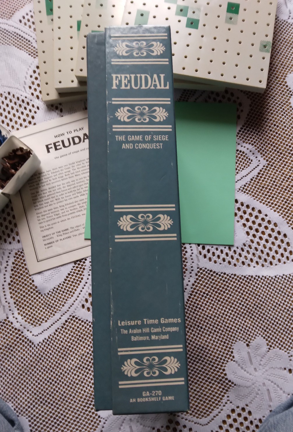 1976 Feudal The Game Of Siege And Conquest Avalon Hill Game GA-270