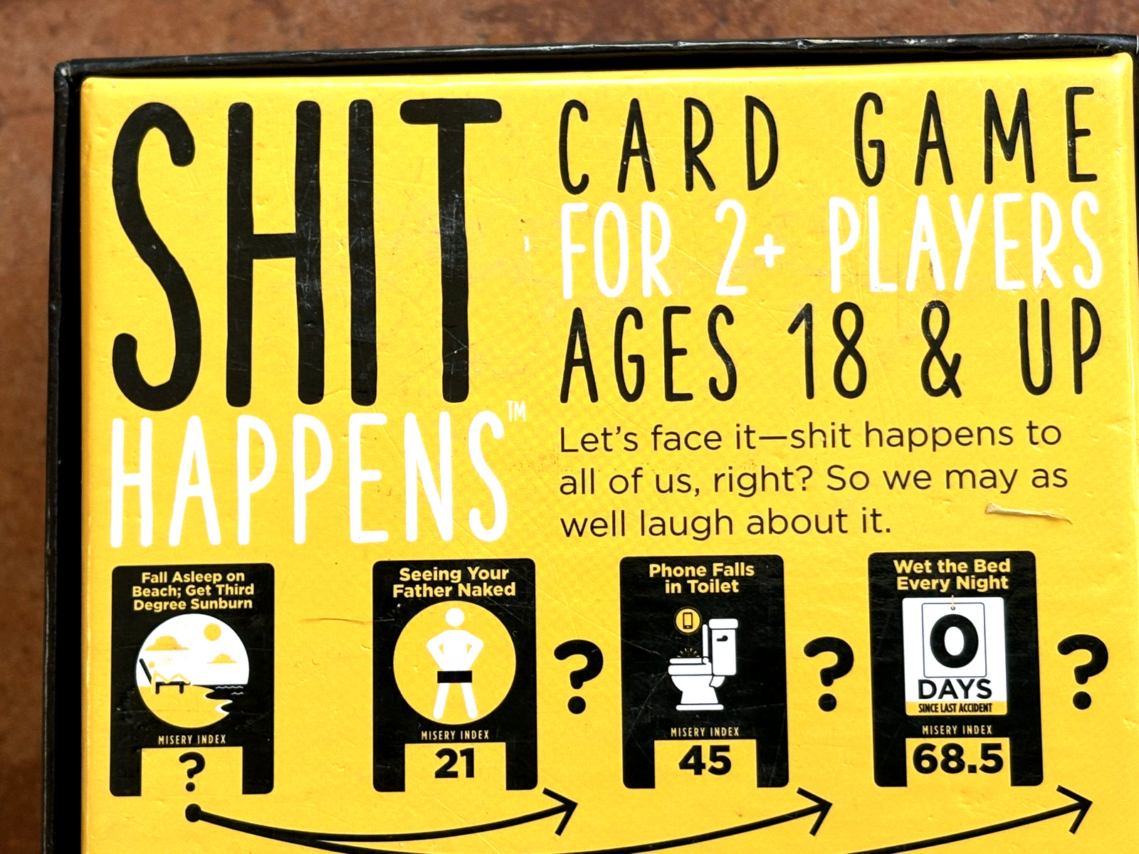 Sh*t Happens(Yes,this is a card game.)For 2+Players,18 yrs.+,200 NastySituations