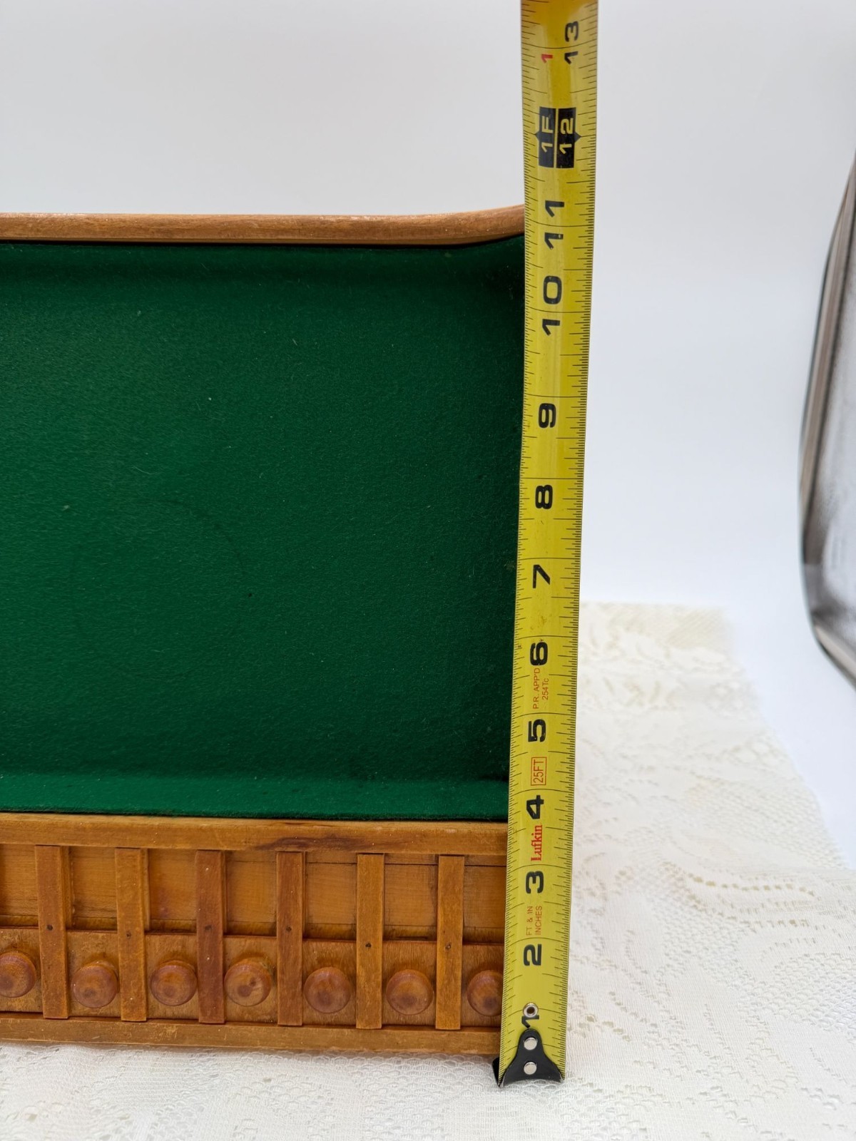 Vintage Shut The Box Wooden Game Felt Surface & Bemis Manufacturing Co. Label