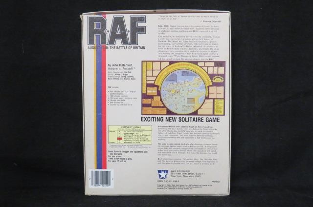 West End Games 1986: R.A.F. – August, 1940: The Battle of Britain (PUN) VG