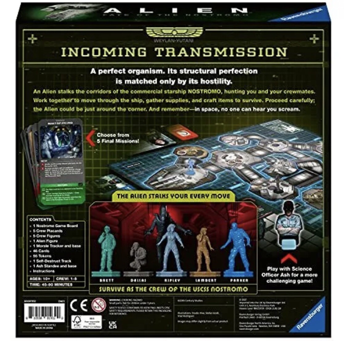 Ravensburger Alien Fate of The Nostromo Board Game for Ages 10 & Up – A Coope…