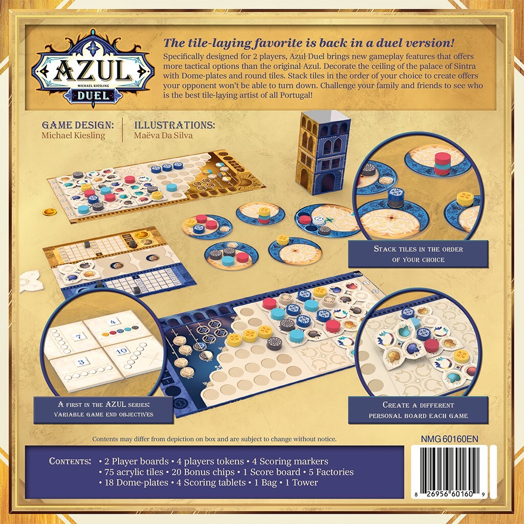 Azul Duel Tile Board Game For 2 Players Next Move NMG60160EN Duo