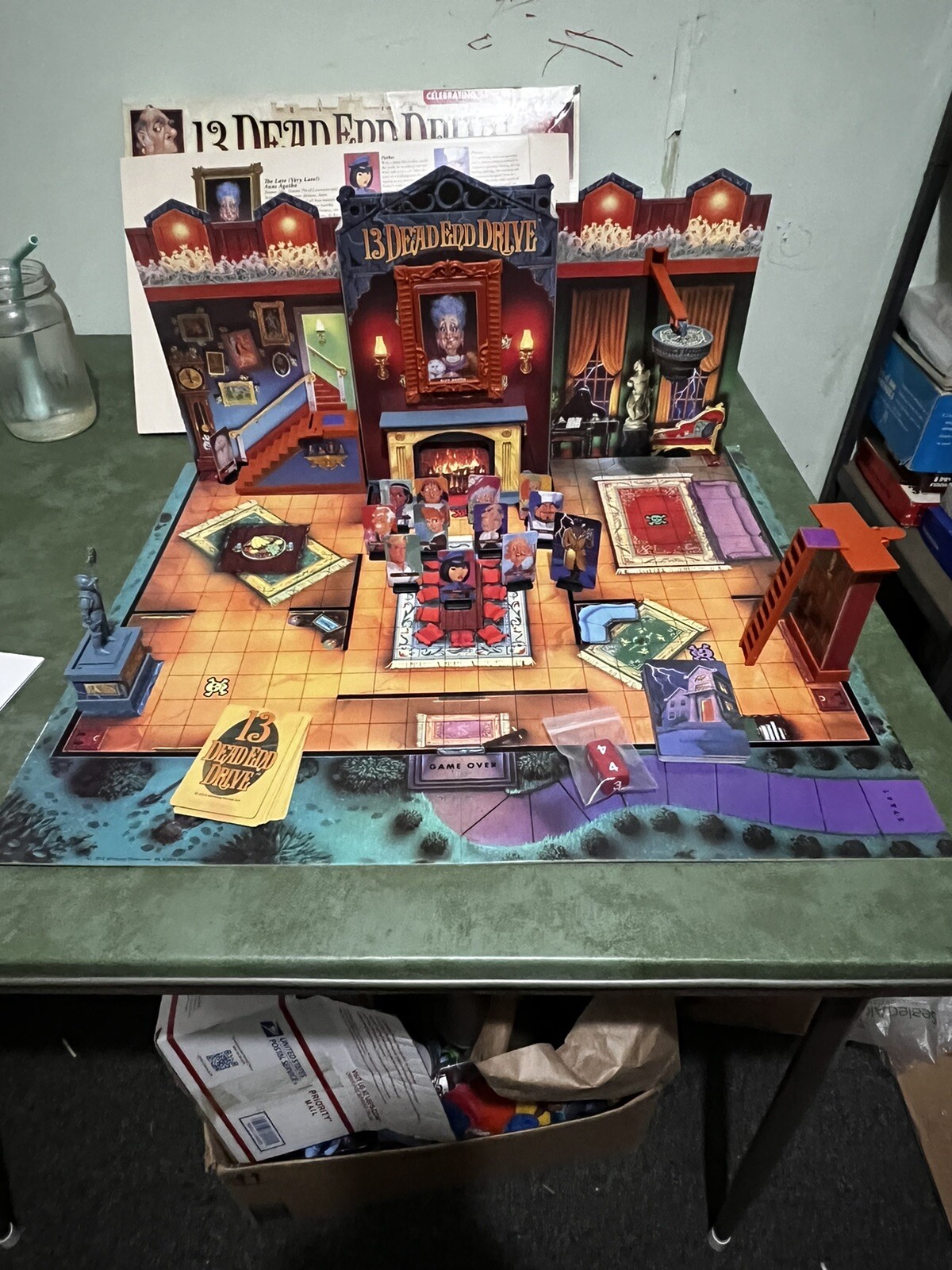 13 Dead End Drive Board Game Milton Bradley -Family Game Night Kids & Adults
