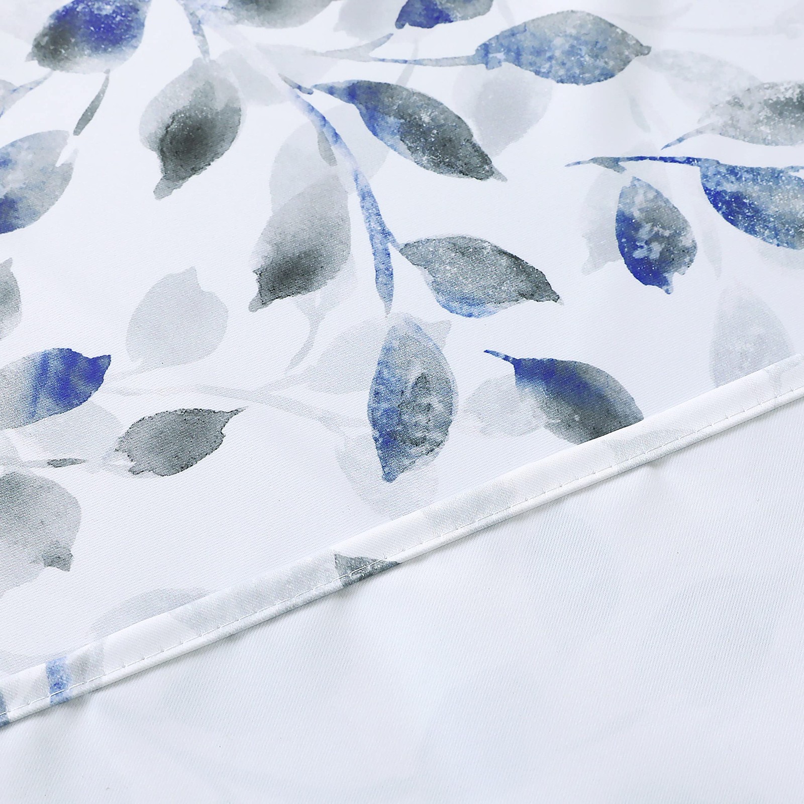 Inselnwald Watercolor Leaves Print Valance for 52″W x 18″L (Pack of 1), Blue