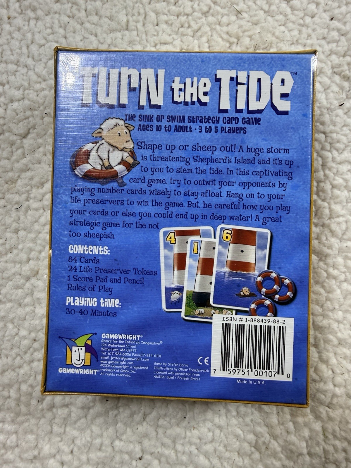 Turn the Tide Sink or Swim Strategy Card Game Gamewright Brand New Sealed
