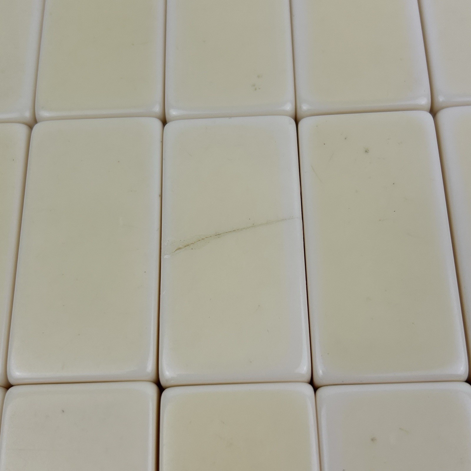 Vintage Puremco Marblelike Dominoes #1432 Black Jumbo Extra Thick Set 32