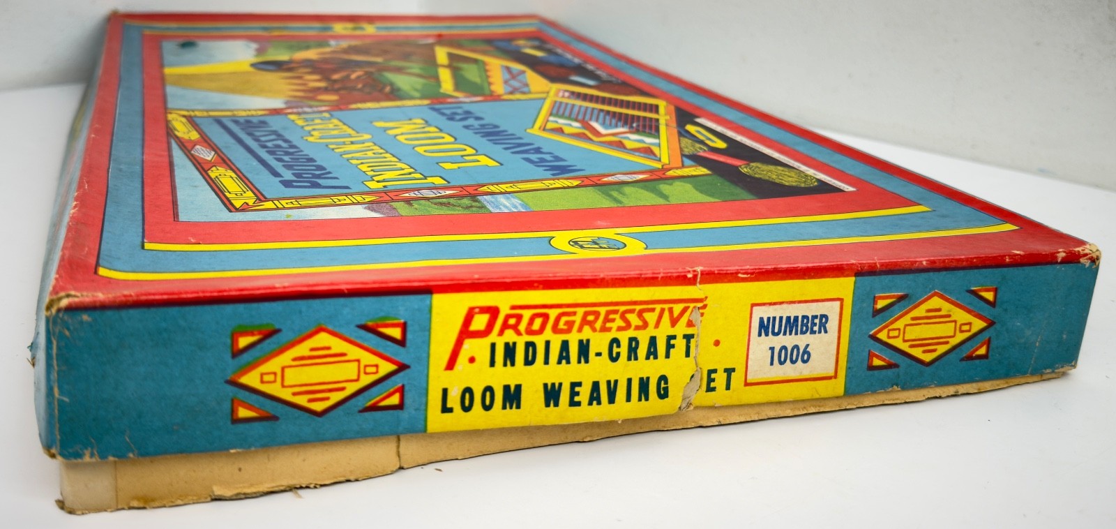 Vintage 1941 Indian-Craft Loom Weaving Set Progressive Toy #1006 USA RARE READ