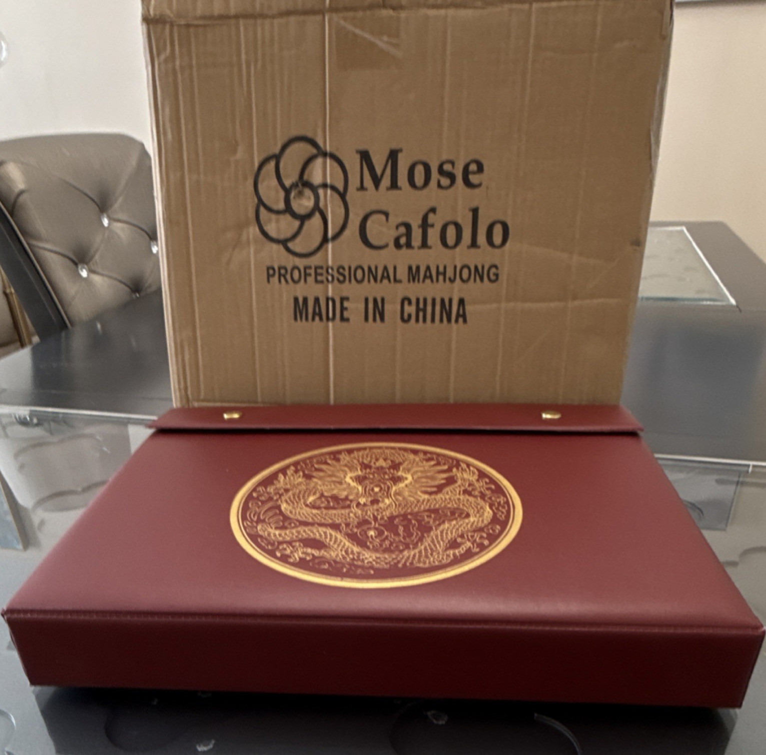 Mose Cafolo Mahjong Complete Set with Case, Professional Tile Game