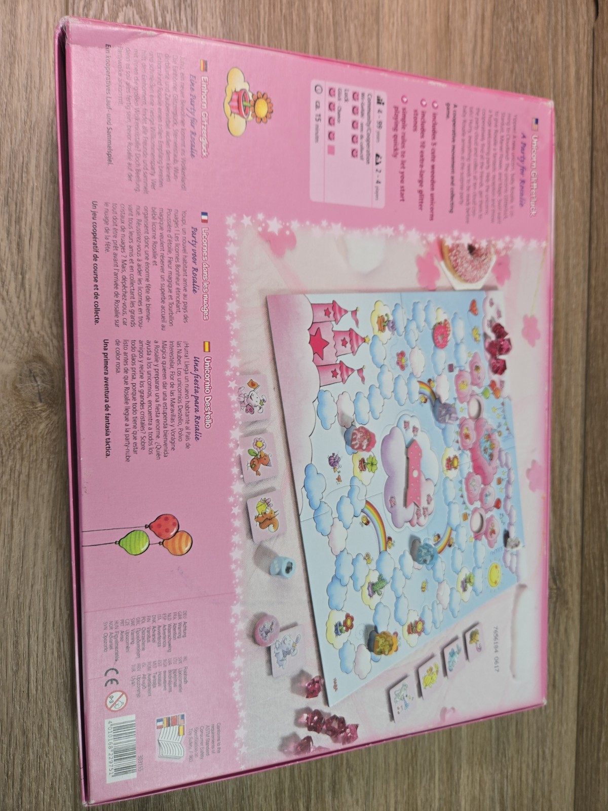 Unicorn Glitterluck Cloud Stacking COMPLETE HABA Wooden Kids German Crystals