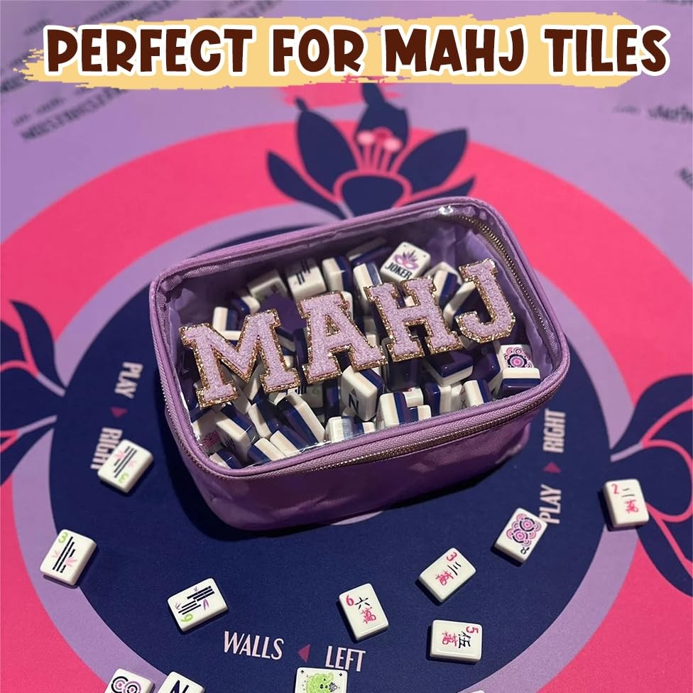 Mahjong Tiles Bag,Empty Thickened American Mahjong Bag with Zipper Suitable f…