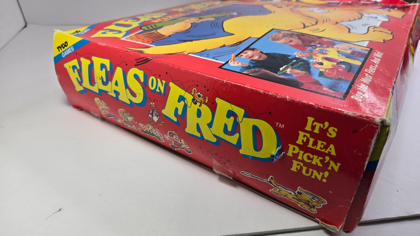 Vintage 1993 Fleas On Fred Tyco Game Tested Missing Pieces Damaged Box Heavy Use