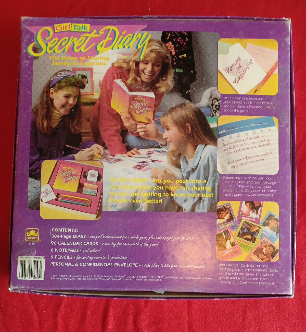 Girl Talk Secret Diary Board Game (Missing 2 Pencils, 15 Cards and 2 Pads)