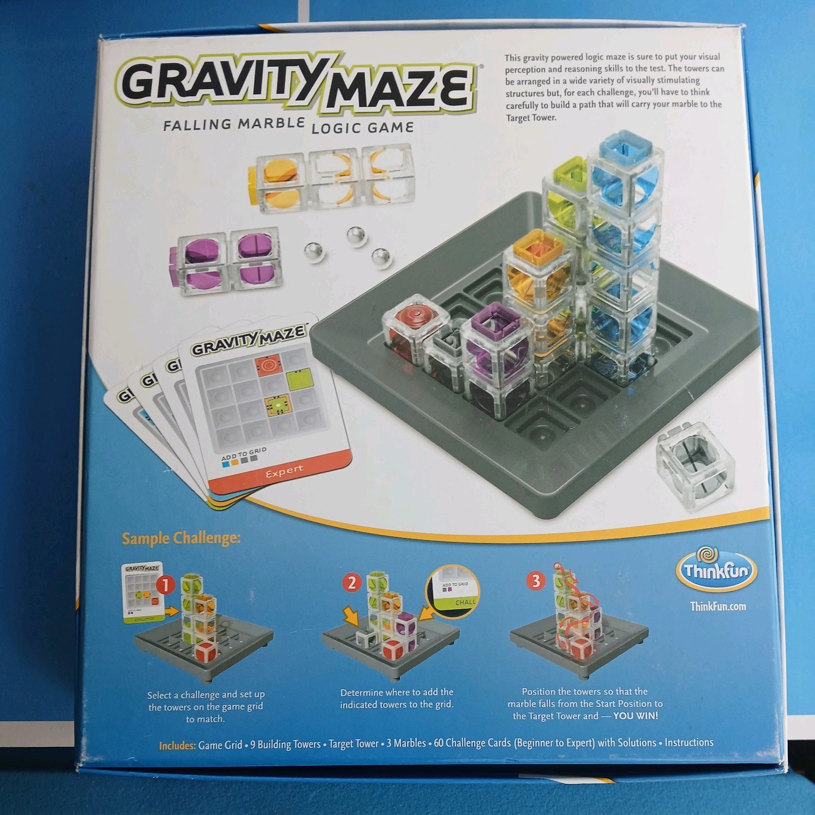 ThinkFun Gravity Maze Falling Marble Logic Game complete open box educational