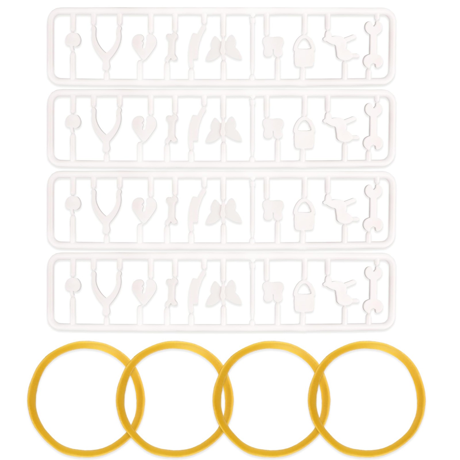 4 Sets Operation Game Replacement 1 inches x 1 x 0.1 inches, Yellow