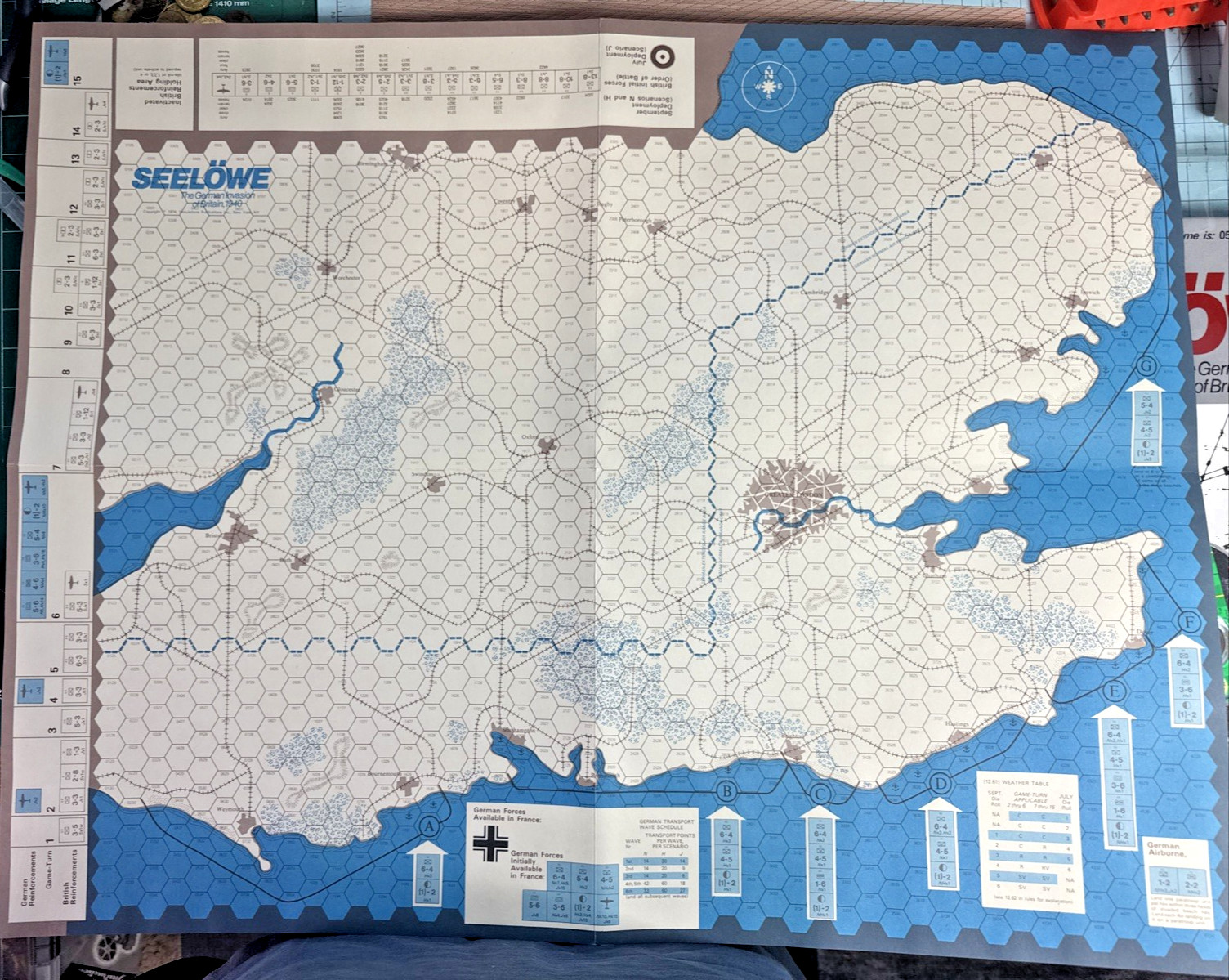 SPI. 1974. See Lowe. The Hypothetical Invasion Of England. 1940. Punched.