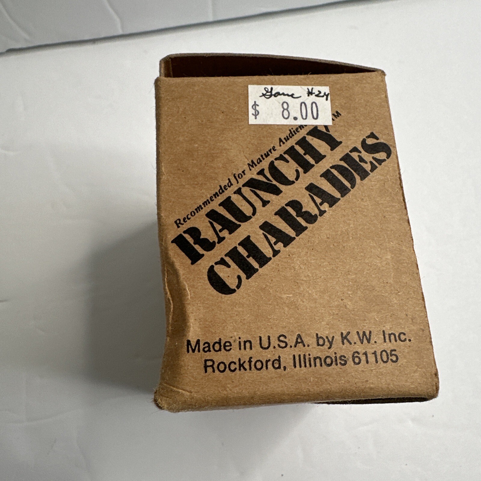 Raunchy Mature Charades Adults 18+ Party Game Vintage 1985