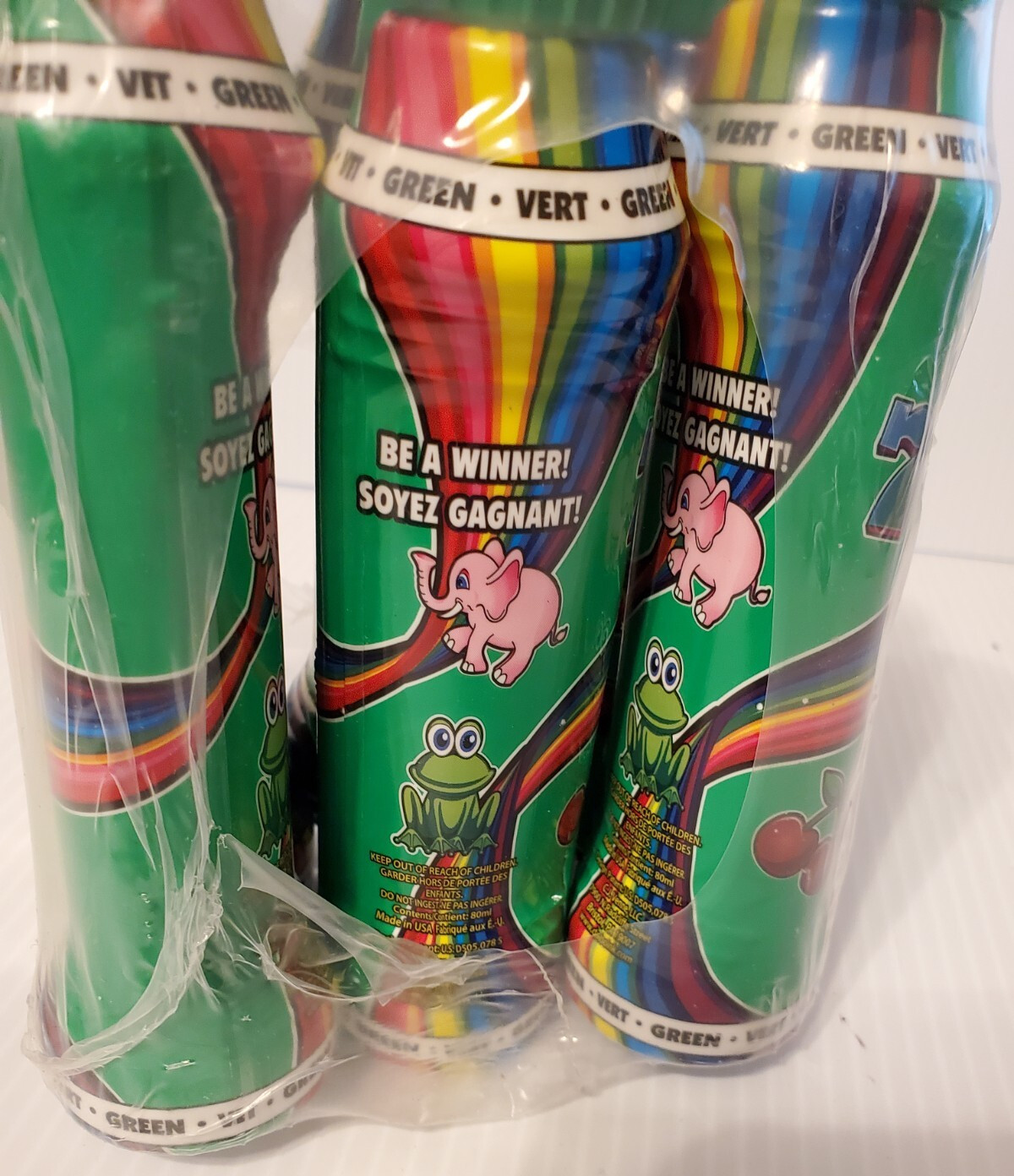 Dab-O-Ink 3oz Vert Green Bingo Dauber (Pack of 6) and 5 used ones 2 blue 3 red