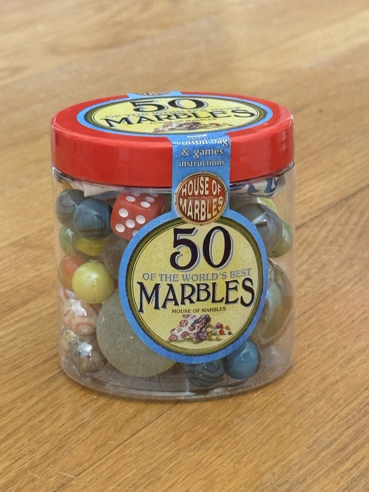 House Of Marbles ‘50 Of The World’s Best Marbles’ w/Bag ~ NEW/ UNOPENED