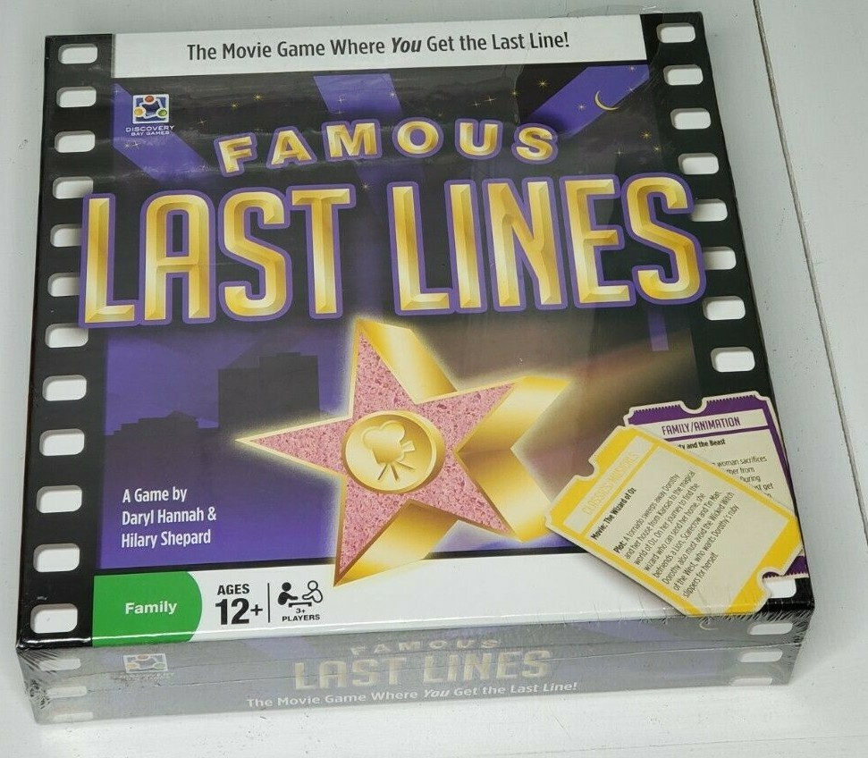 NEW Discovery Bay Games Famous Last Lines Movie Card Board Game ~ 3 – 6 Players