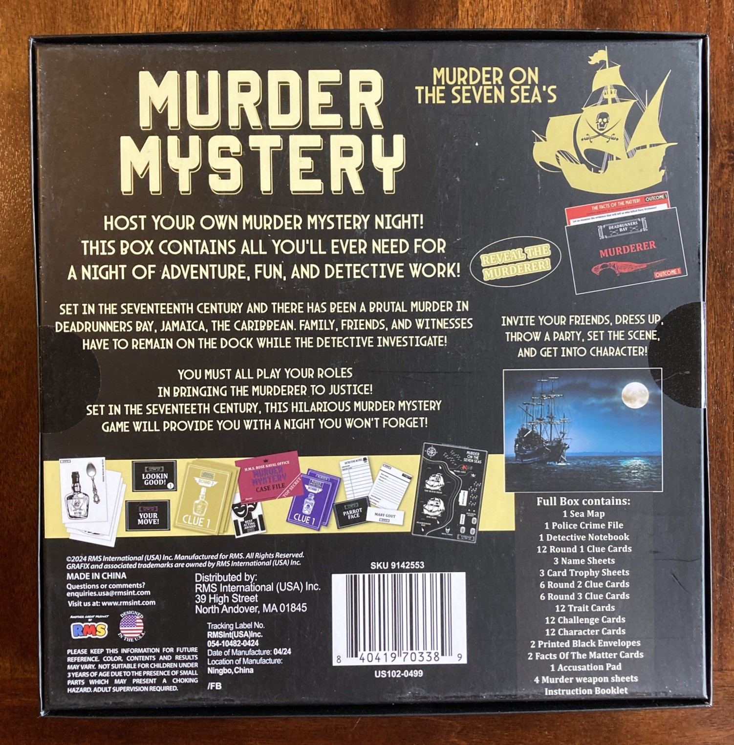 Murder on the Seven Seas – Murder Mystery Board Game Up to 13 players 12+ Years