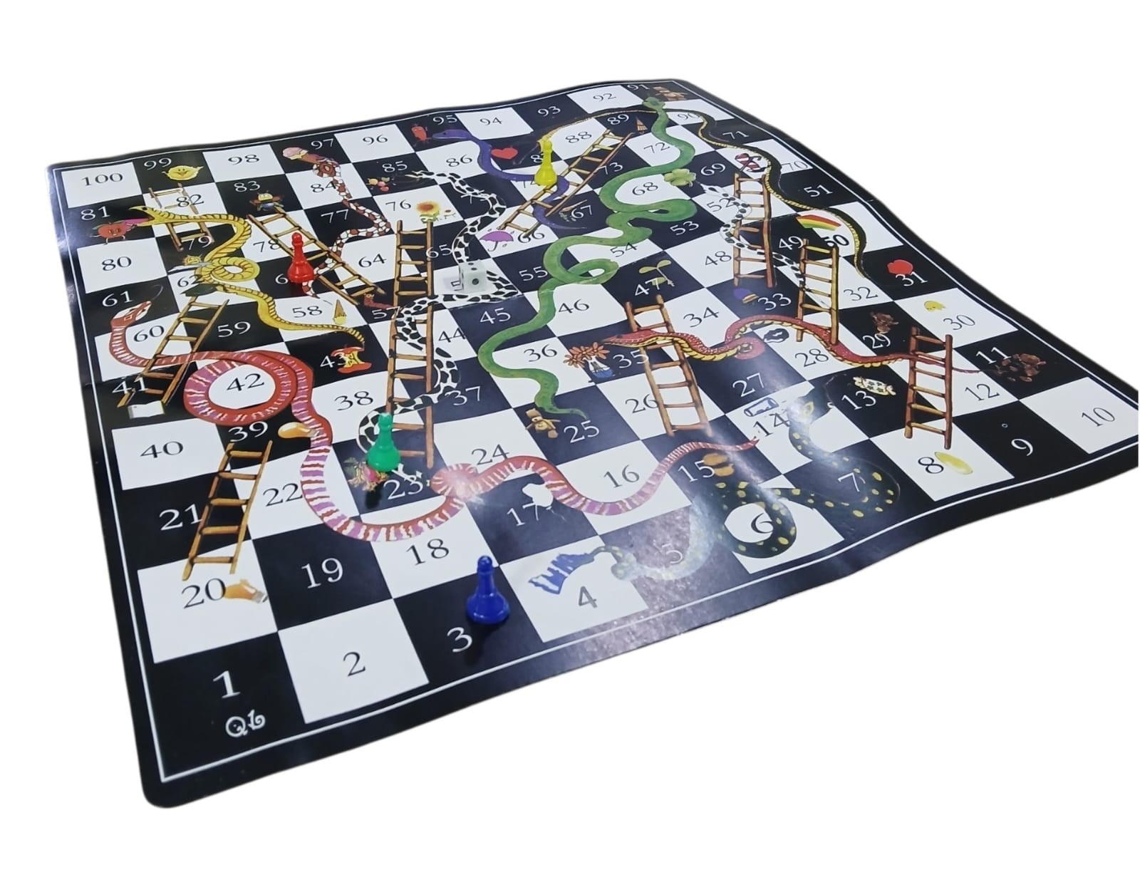Snakes & Ladders Board Game (34 cm × 34 cm) | Classic Family & Kids Game | Fun