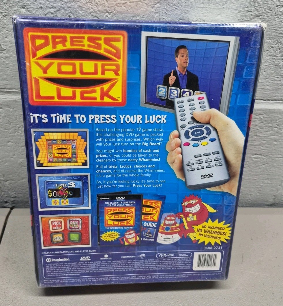 PRESS YOUR LUCK Interactive DVD TV Game By Imagination Whammy No Whammies