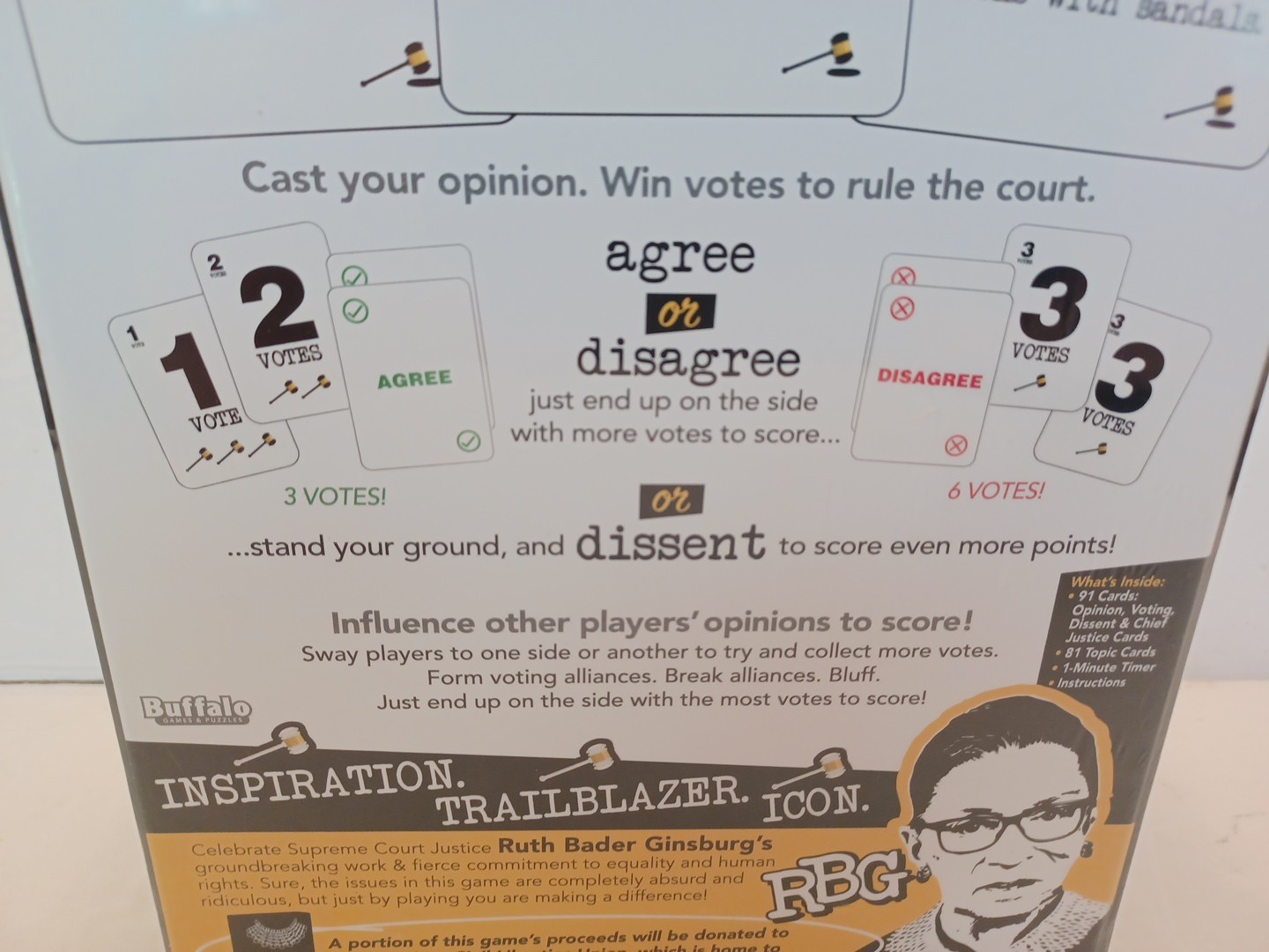 I Dissent Board Game A Game of Supreme Opinions Ruth Bader Ginsberg FREE SHIP