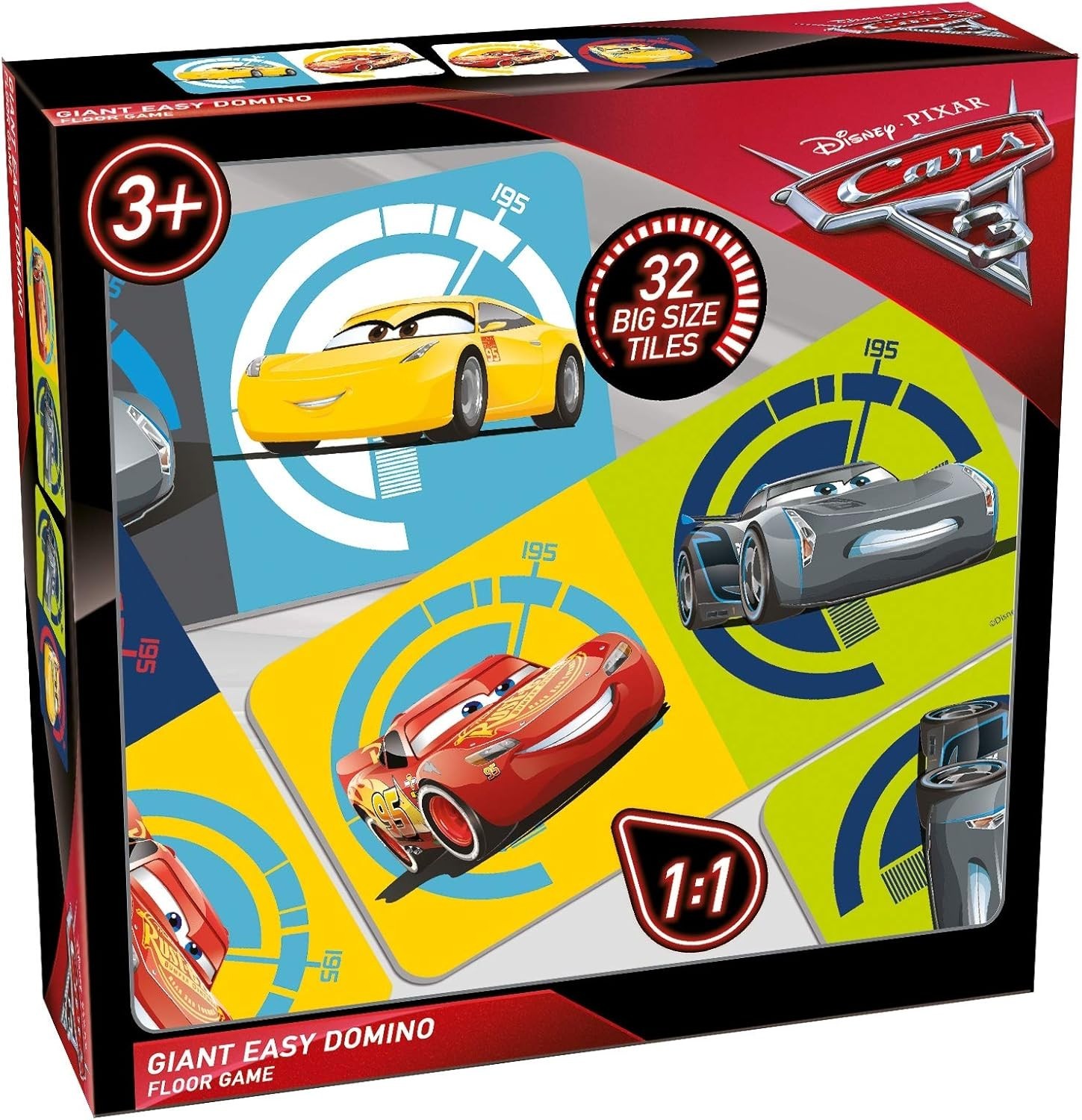 Tactic Disney Pixar Cars 3 Giant Easy Domino Floor Game – NEW