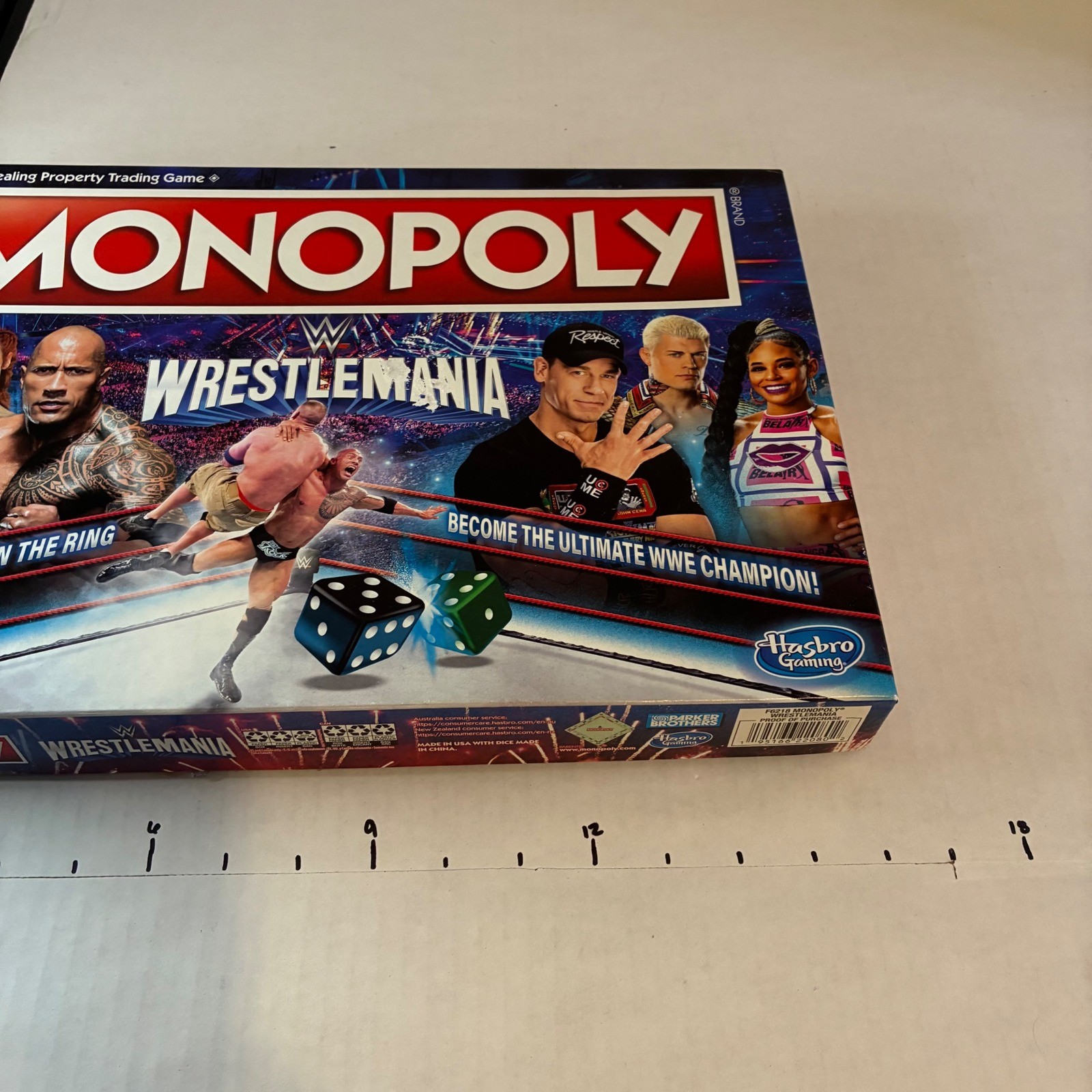 Monopoly WWE WrestleMania Board Game Hasbro Gaming 2023 Complete Edition