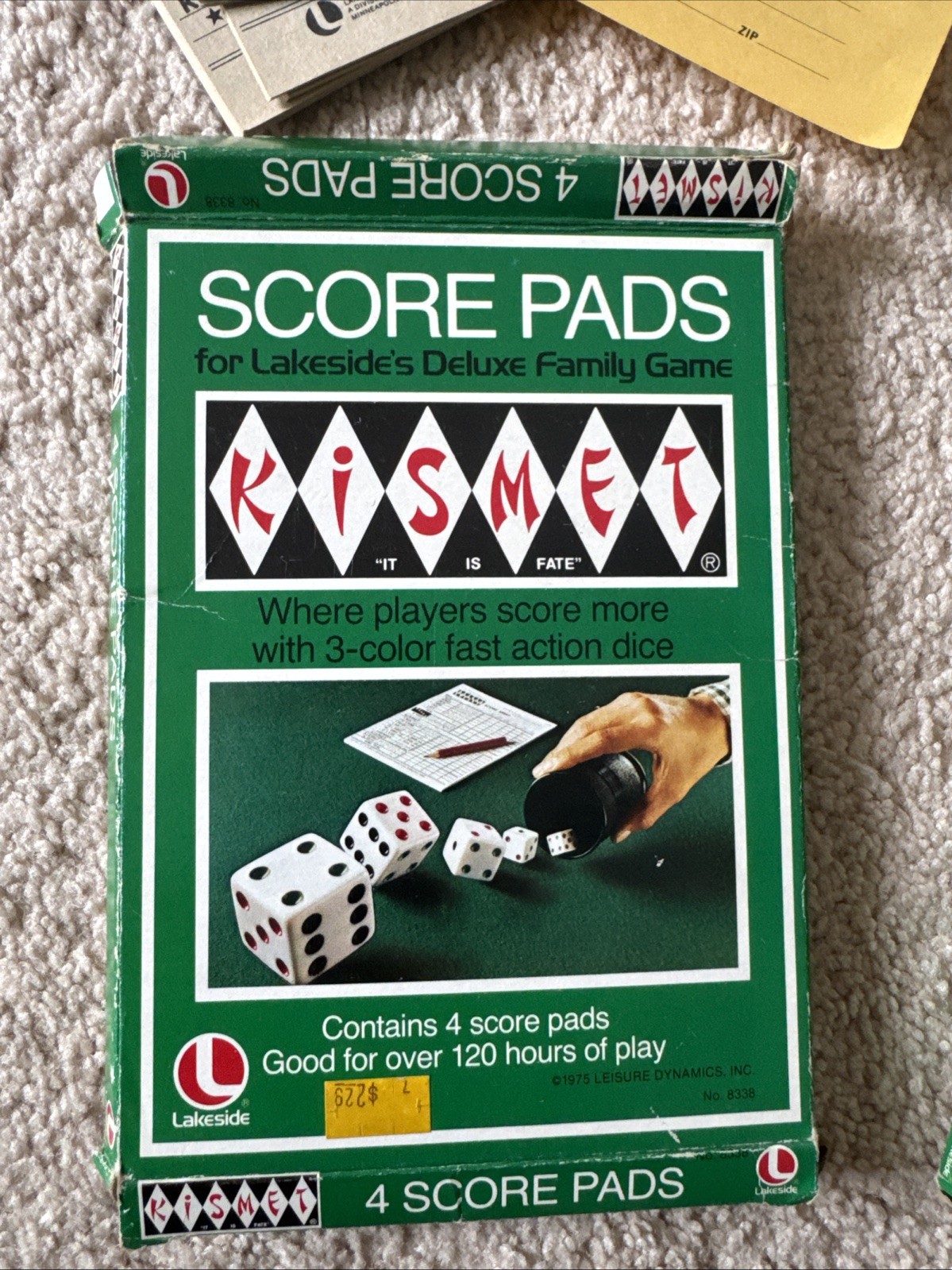 Vintage Kismet Game ScorePads Lot of 2 Packs