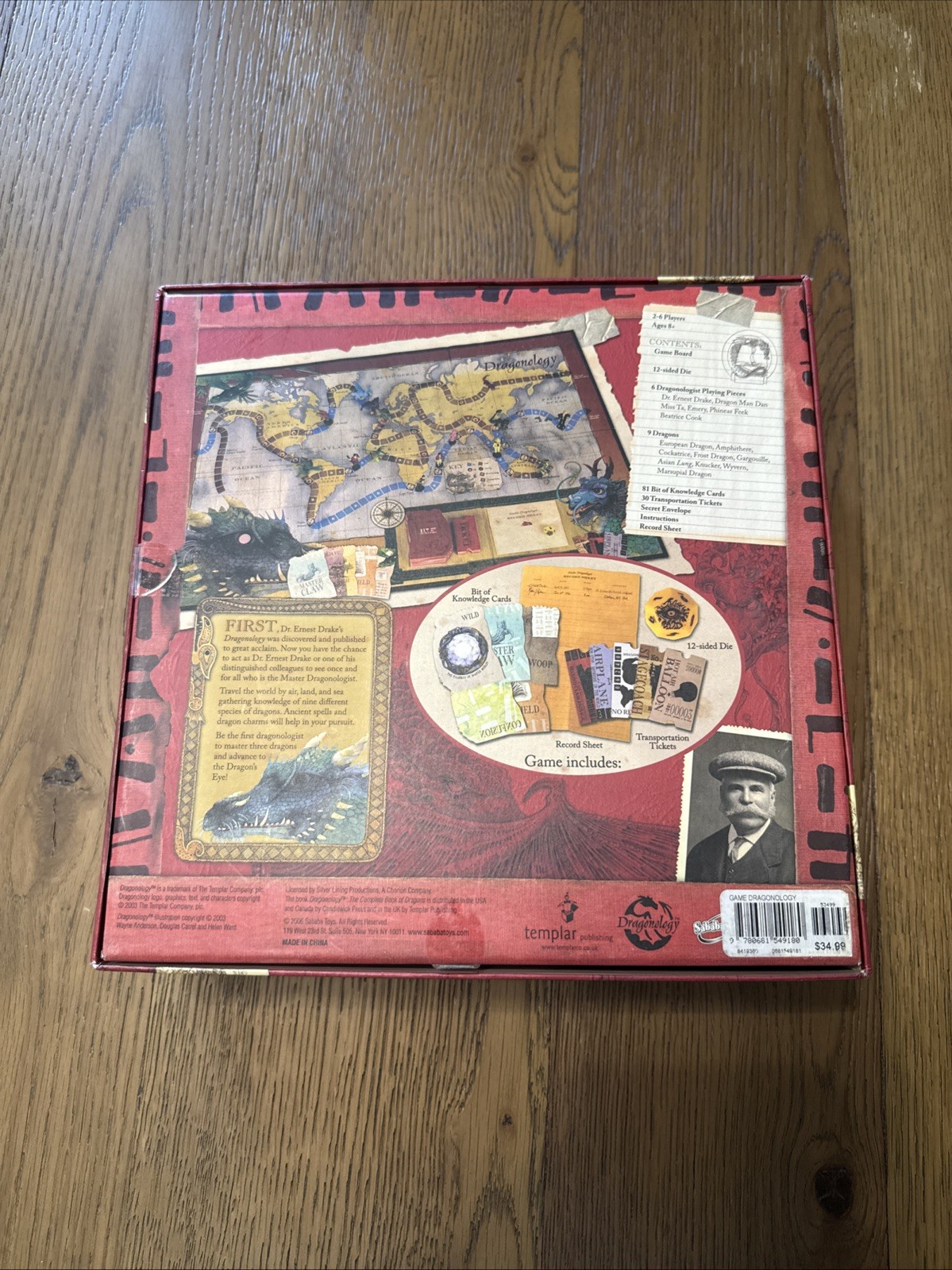 Dragonology The Game 2006 Sababa Toys Fantasy Board Game 100% Complete Ologies
