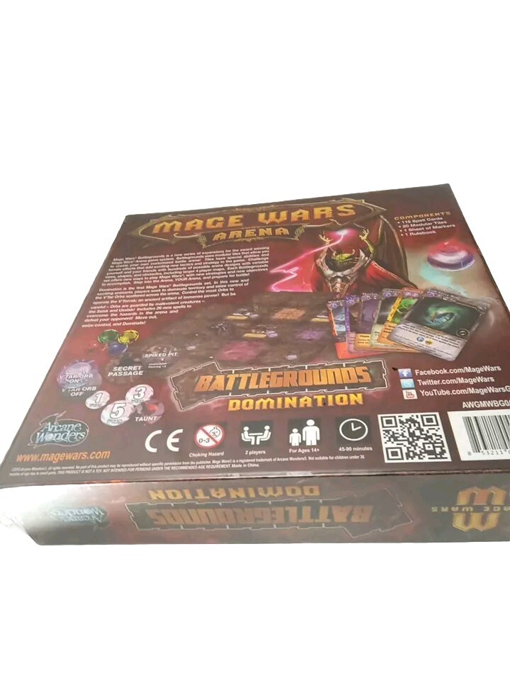 Mage Wars Arena, Battlegrounds Domination Expansion Board Game, New