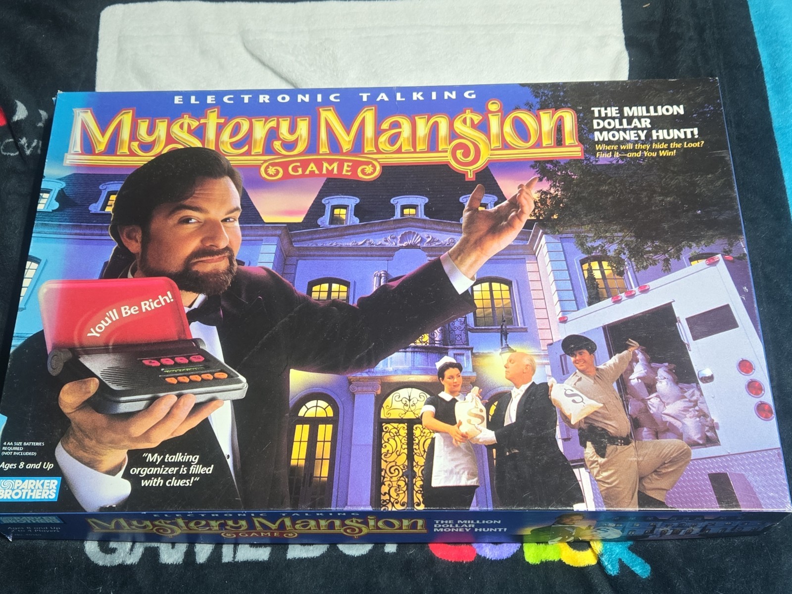Mystery Mansion Electronic Talking Board Game 1995 Hasbro 99% COMPLETE WORKS