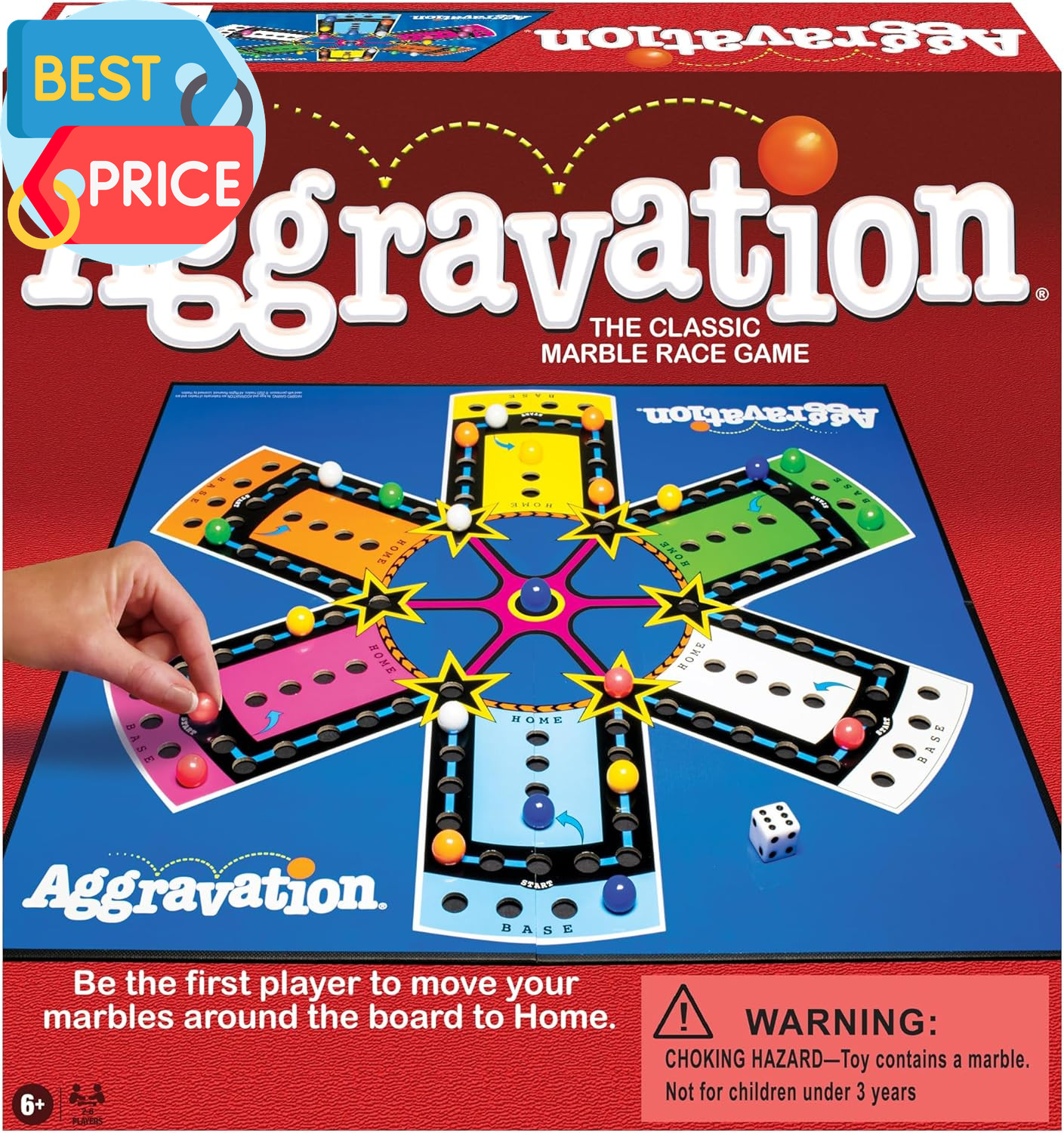 Aggravation with Retro Artwork by Games USA, the Classic Marble Race Game, Grea