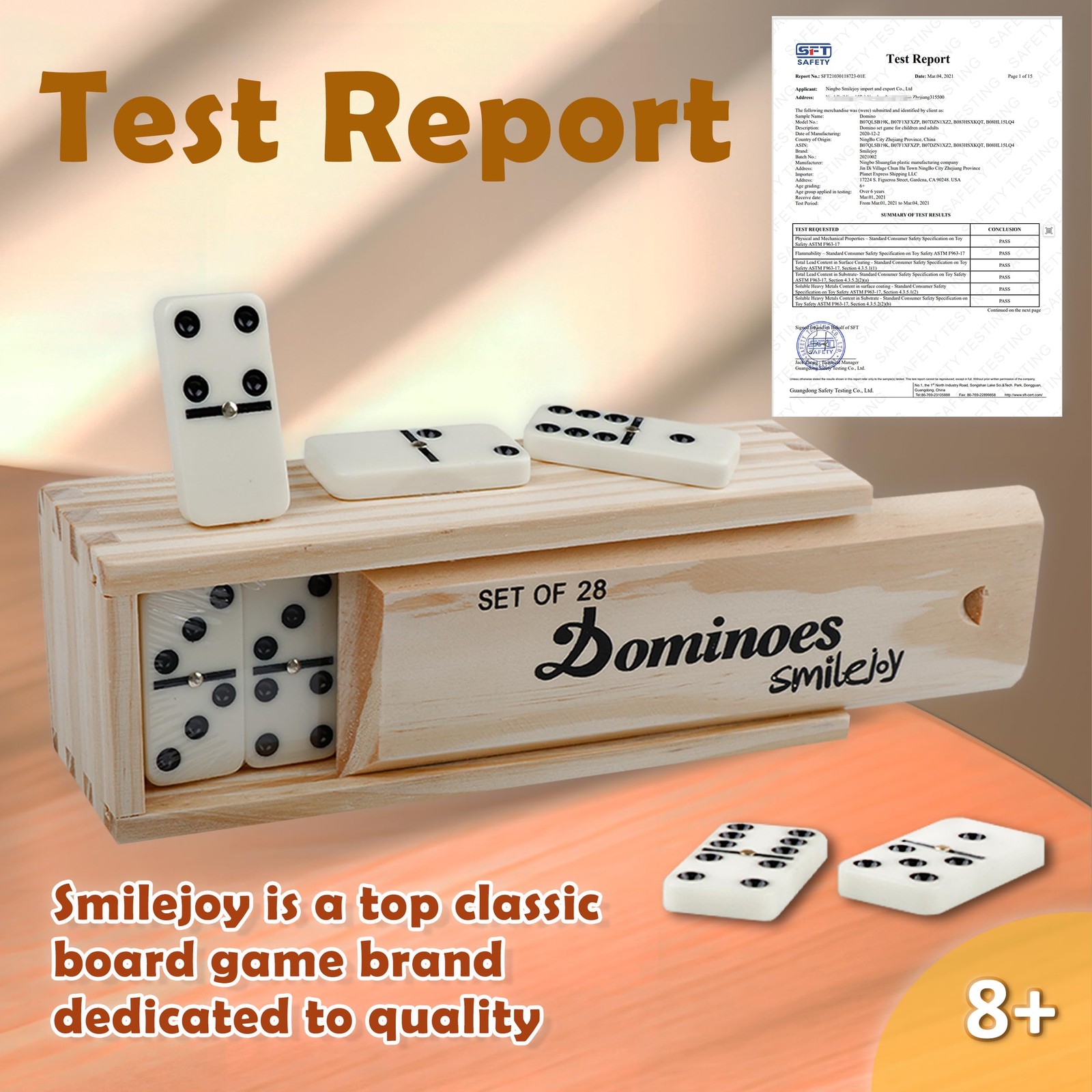 Dominoes Set for Adults, Domino Set for Classic Board Games Double 6 Domino