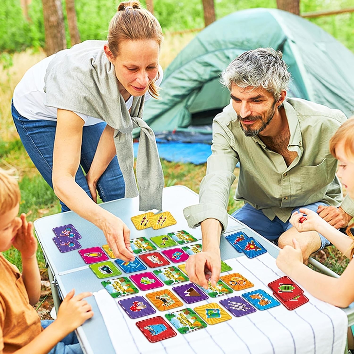 100 PCS Summer Camp Memory Matching Game for Kids Aged 3-8 – Educational Fun