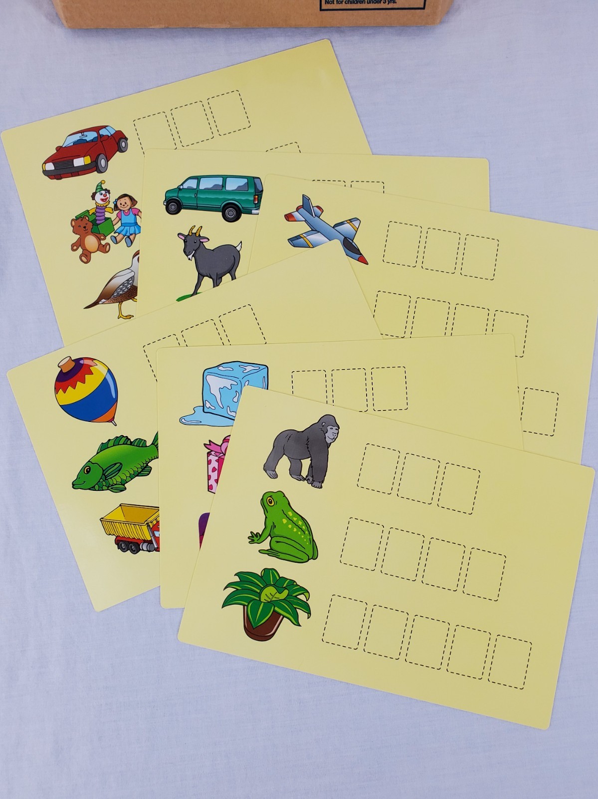 Build-A-Word Game Toys To Grow On #648 Word Cards & Blue Tiles Pre-Owned