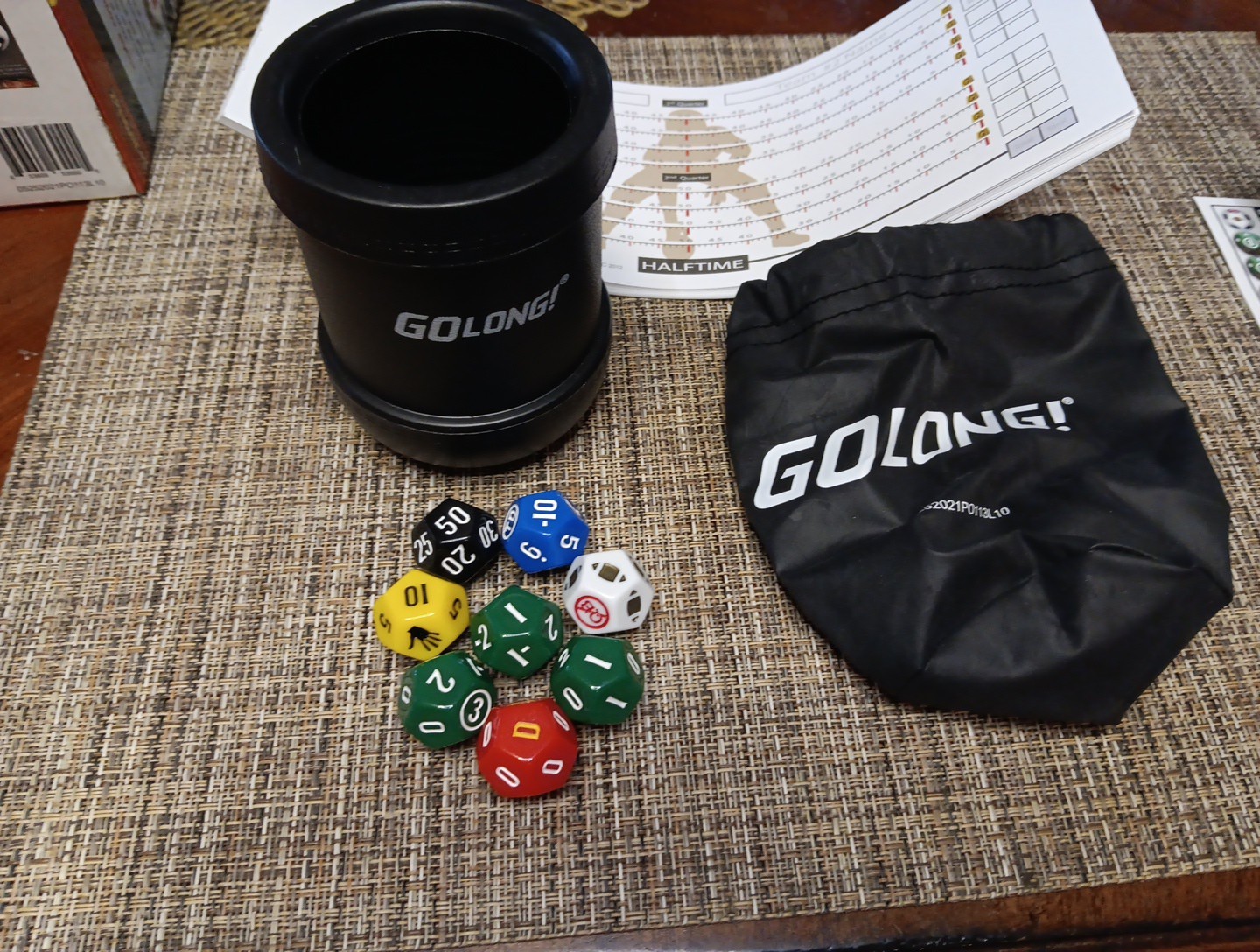 Zobmondo GO LONG Football Dice Game Complete -w/Instructions Ages 8+ LN