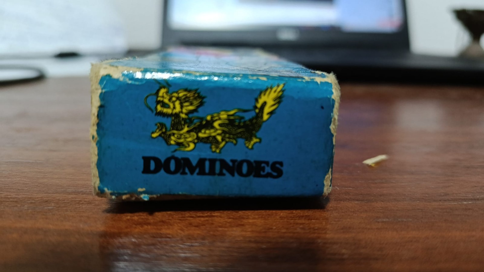 Vintage Dragon Dominoes Made in Thailand Double Six Black Tiles – 28 Pieces