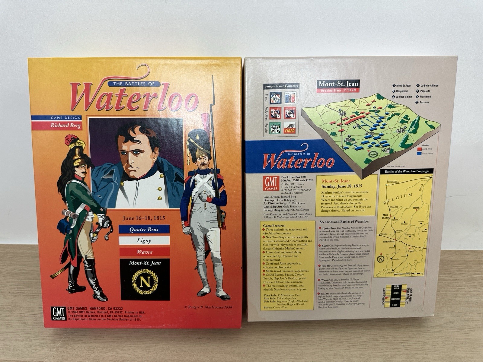 GMT Games – The Battles of Waterloo – 1994 War Game – NEW, Unpunched & Unplayed