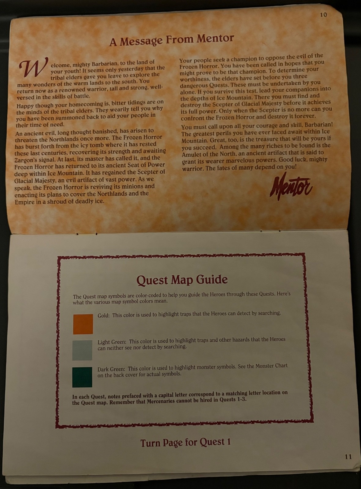 RARE! 1992 Milton Bradley Hero Quest Barbarian Quest Pack, Near complete