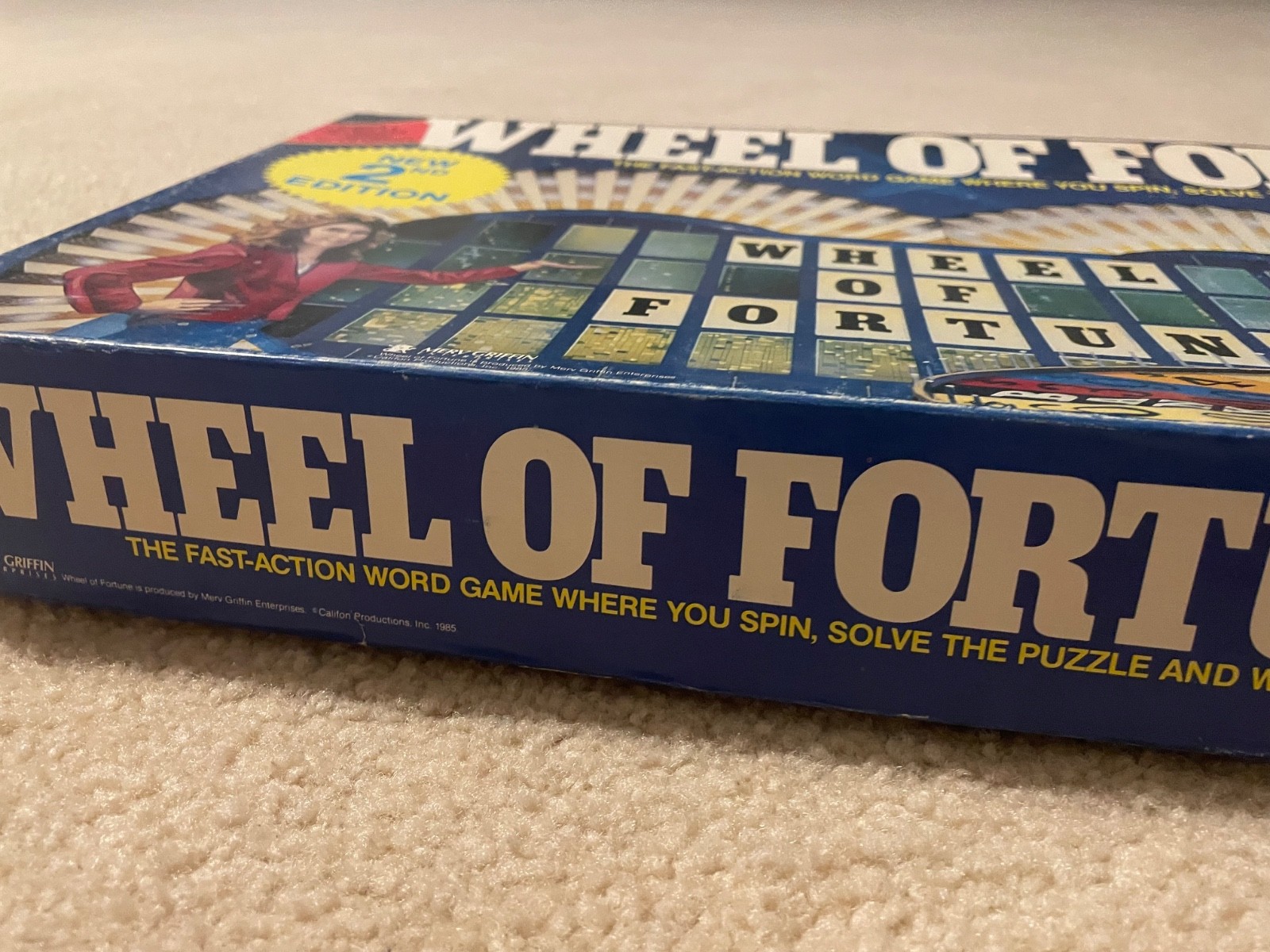 Vintage Wheel of Fortune Board Game Pressman 1980s 2nd Edition Free Shipping