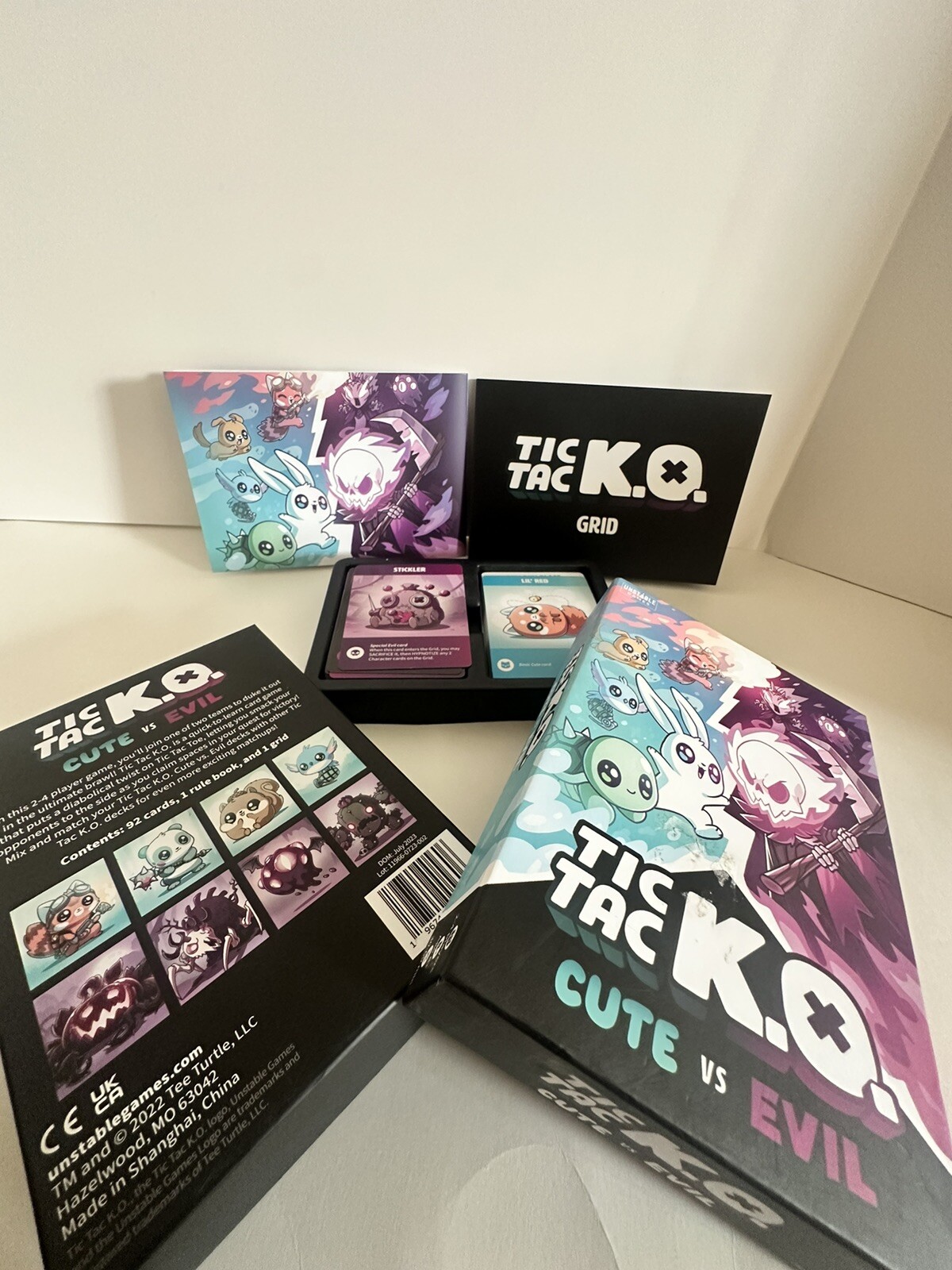 Tic Tac KO Cute vs Evil Card Game NEW 8+ K.O. 2-4 Players Unstable Games