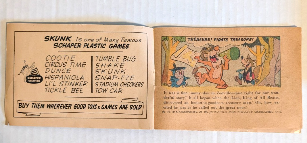 Vintage 1953 Schaper Skunk Dice Game Complete – USA