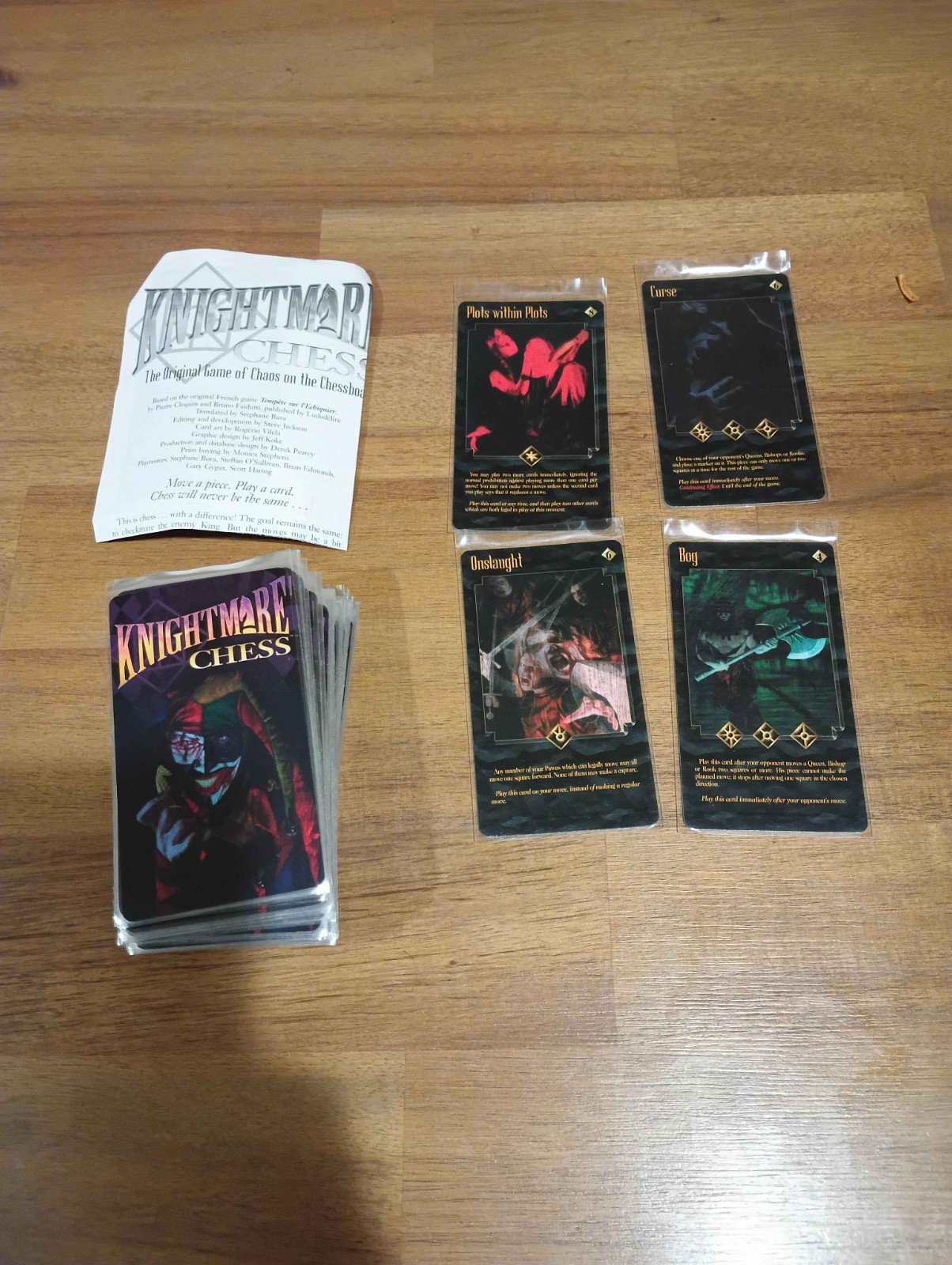 Knightmare Chess 1st Edition (Steve Jackson Games) – Cards & Rules Only (No Box)